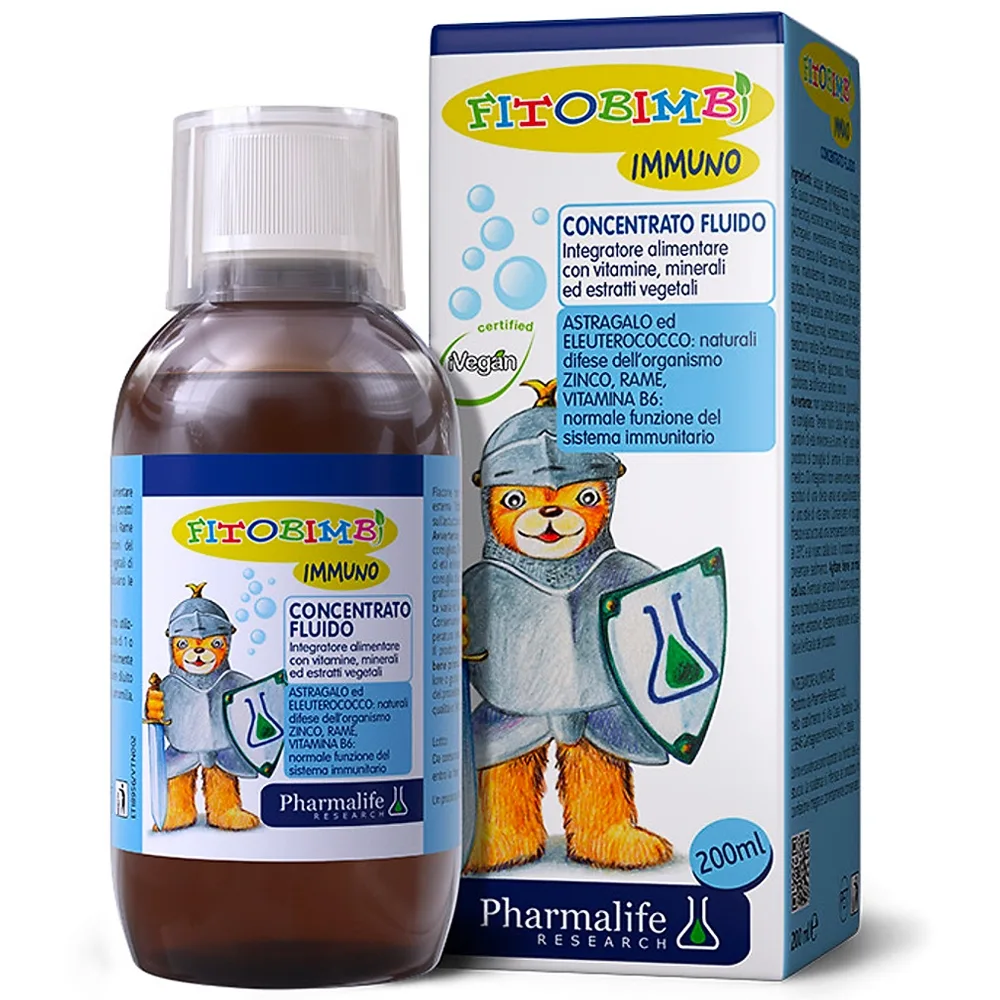 Hình ảnh Siro Fitobimbi Immuno Concentrato Fluido bổ sung vitamin, khoáng chất cho cơ thể (200ml)