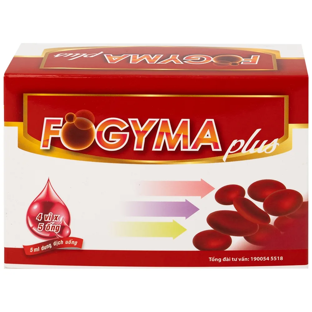 Hình ảnh Dung dịch uống Fogyma Plus VNP bổ sung sắt cho cơ thể, hỗ trợ giảm thiếu máu do thiếu sắt (4 vỉ x 5 ống)