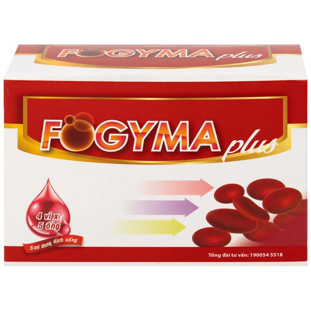 Hình ảnh Dung dịch uống Fogyma Plus VNP bổ sung sắt cho cơ thể, hỗ trợ giảm thiếu máu do thiếu sắt (4 vỉ x 5 ống)
