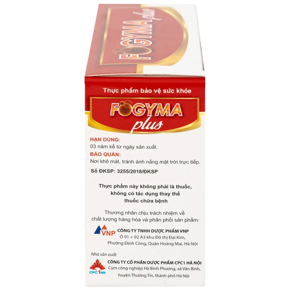 Hình ảnh Dung dịch uống Fogyma Plus VNP bổ sung sắt cho cơ thể, hỗ trợ giảm thiếu máu do thiếu sắt (4 vỉ x 5 ống)