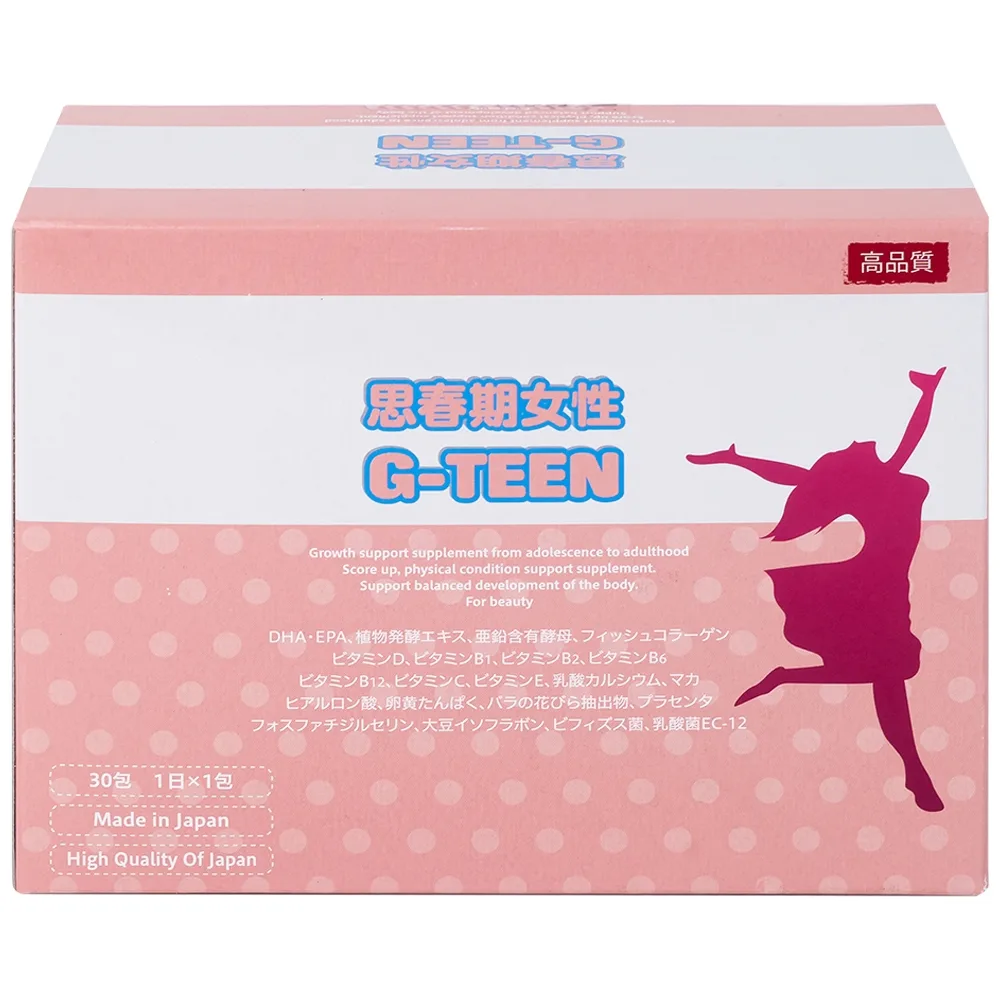 Hình ảnh Thực phẩm bảo vệ sức khỏe G-TEEN Kenko hỗ trợ phát triển cho bé gái giai đoạn dậy thì (30 gói x 15g)