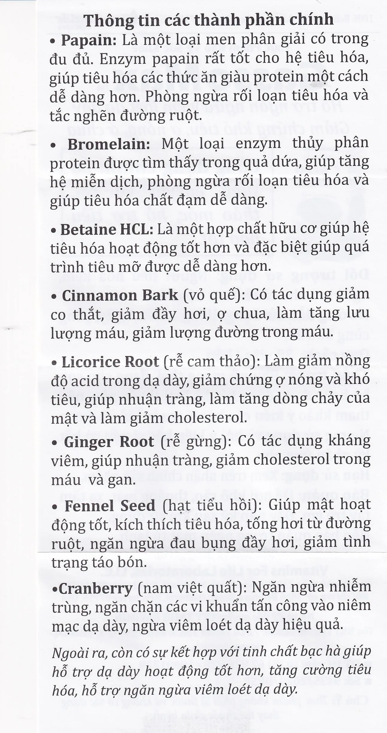 Hình ảnh Viên uống Gasso Max Vitamins For Life bổ sung enzyme và các thảo mộc, hỗ trợ tiêu hóa tốt (30 viên)