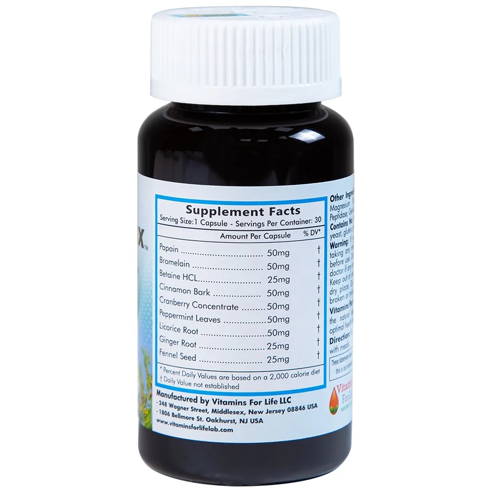 Hình ảnh Viên uống Gasso Max Vitamins For Life bổ sung enzyme và các thảo mộc, hỗ trợ tiêu hóa tốt (30 viên)