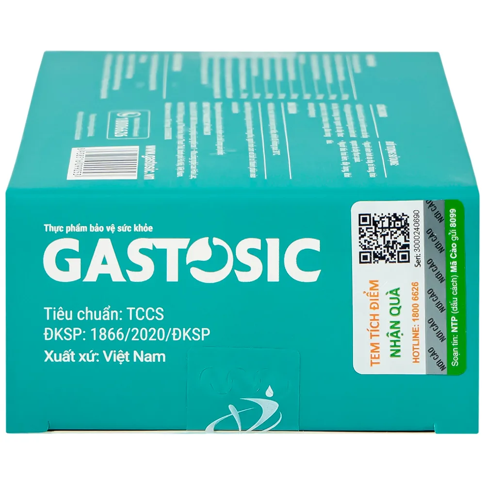 Hình ảnh Viên uống Gastosic CVI Pharma giúp tiêu hóa tốt, bảo vệ niêm mạc dạ dày (3 vỉ x 10 viên)