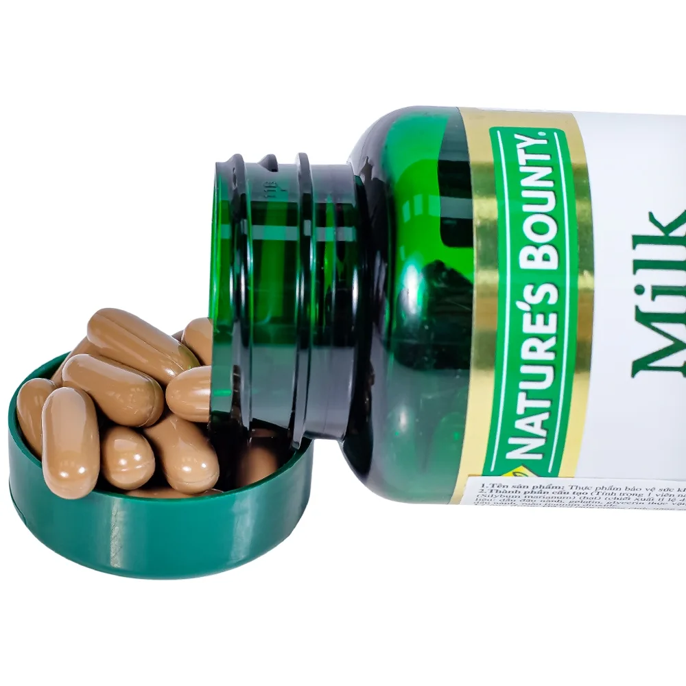 Hình ảnh Viên uống Milk Thistle Nature's Bounty hỗ trợ tăng cường chức năng gan, bảo vệ gan (50 viên)