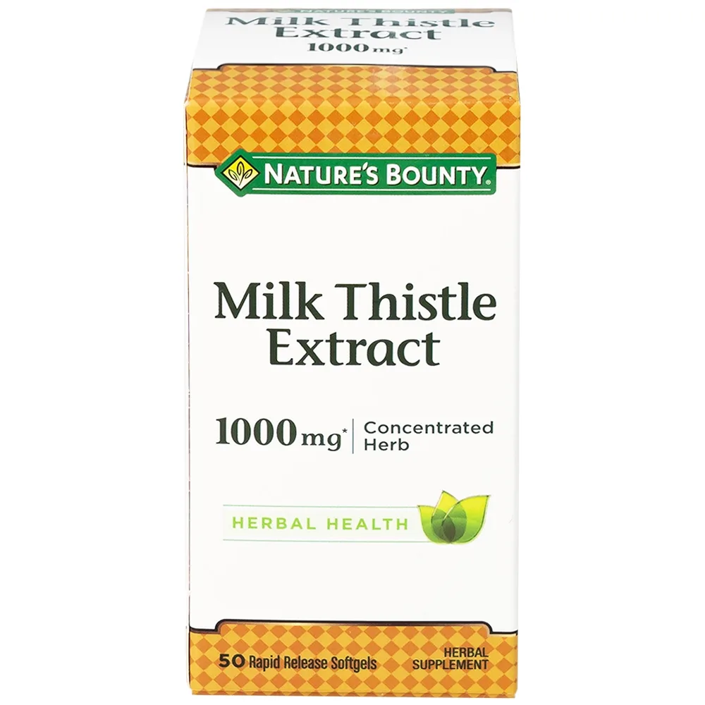 Hình ảnh Viên uống Milk Thistle Nature's Bounty hỗ trợ tăng cường chức năng gan, bảo vệ gan (50 viên)