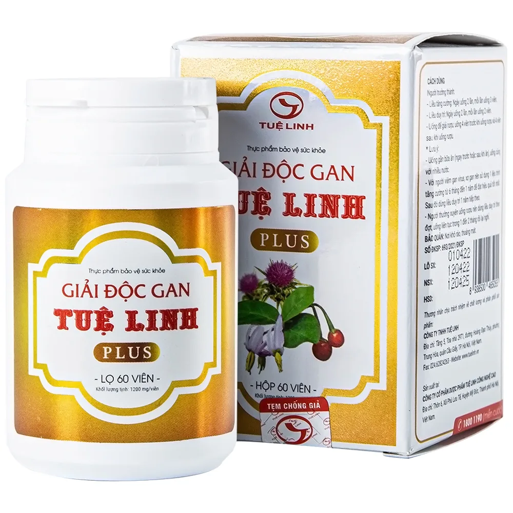Hình ảnh Viên uống Tuệ Linh Plus hỗ trợ giải độc gan, tăng cường chức năng gan (60 viên)