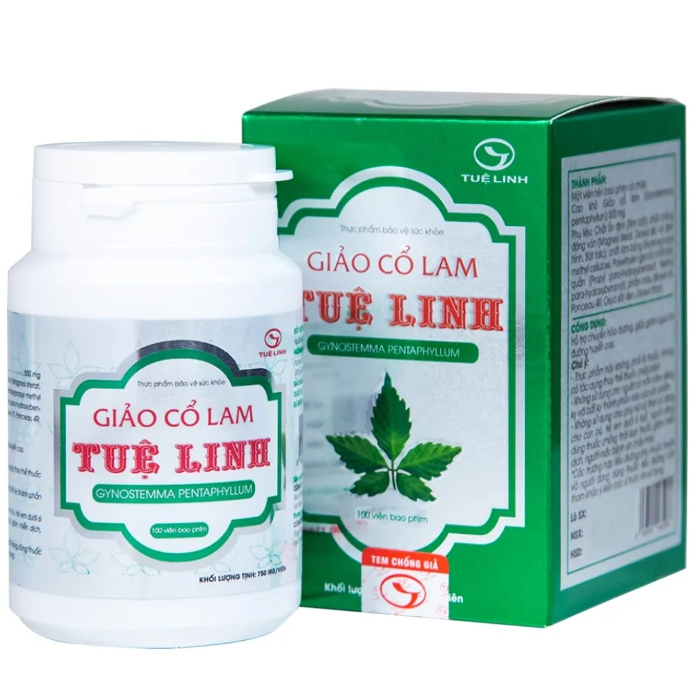 Hình ảnh Viên uống Giảo Cổ Lam Tuệ Linh hỗ trợ chuyển hóa đường, giảm nguy cơ đường huyết cao (100 viên)