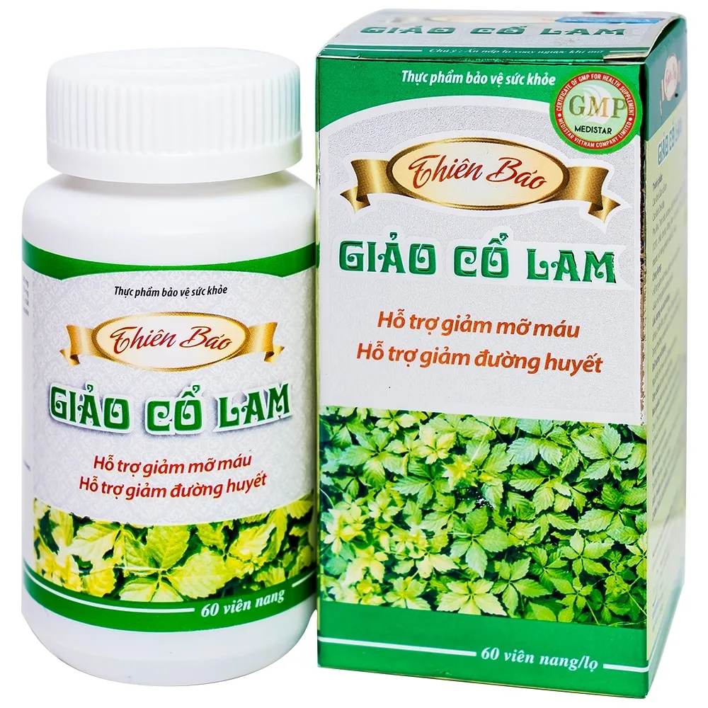 Hình ảnh Viên uống Giảo Cổ Lam Thiên Bảo hỗ trợ giảm mỡ máu, giảm đường huyết (60 viên)