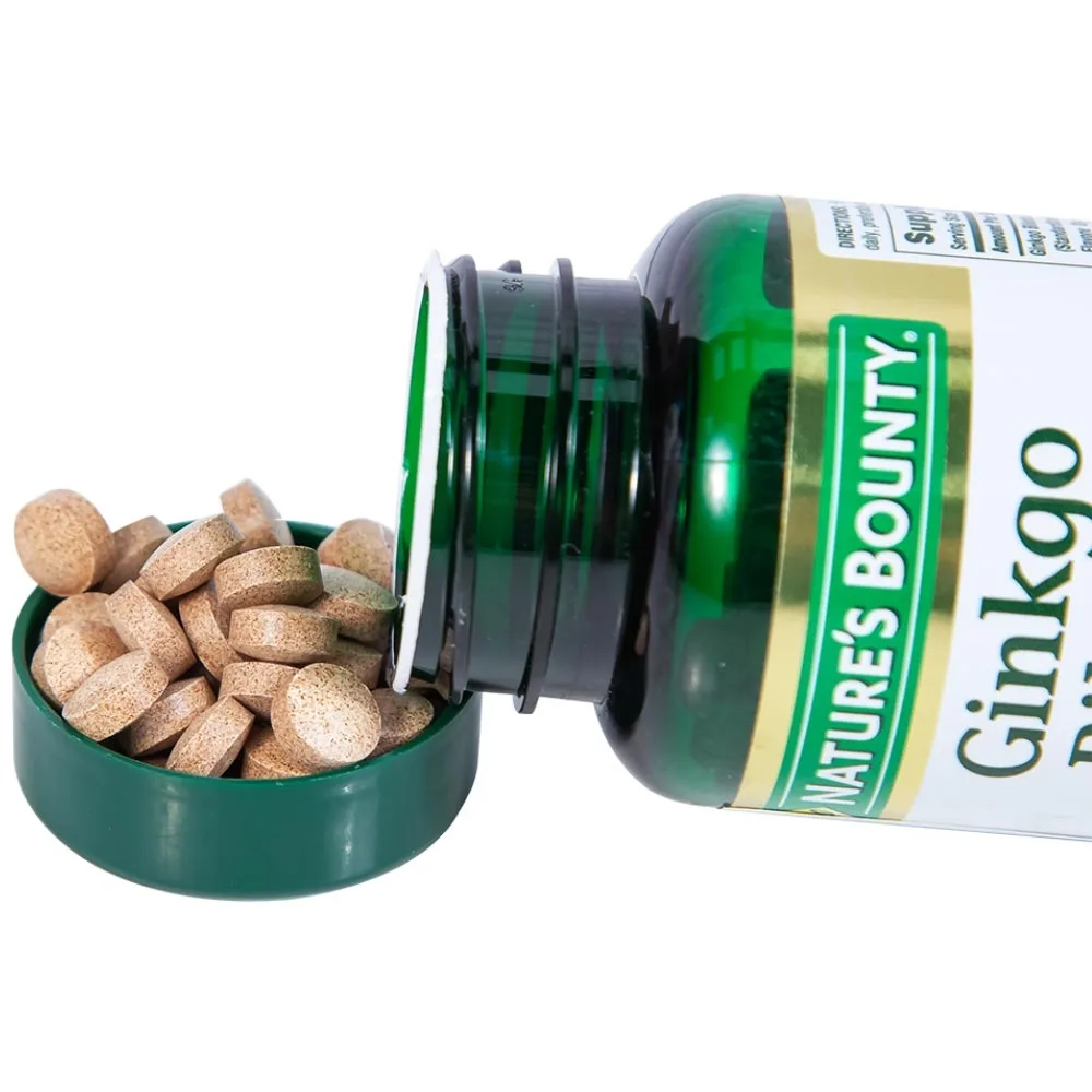 Hình ảnh Viên uống Ginkgo Biloba 60mg Nature's Bounty hỗ trợ tăng cường tuần hoàn não (60 viên)