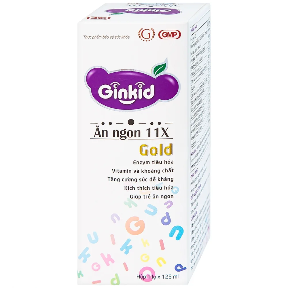 Hình ảnh Siro Ginkid Ăn Ngon 11X Gold GINIC hỗ trợ kích thích tiêu hóa (125ml)