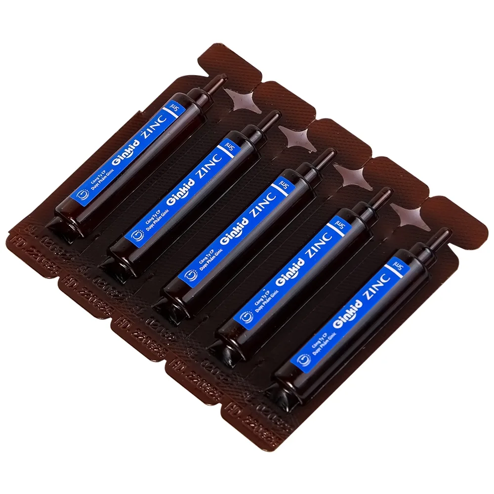 Hình ảnh Siro Ginkid ZinC bổ sung kẽm, hỗ trợ tăng sức đề kháng (4 vỉ x 5 ống x 5ml)