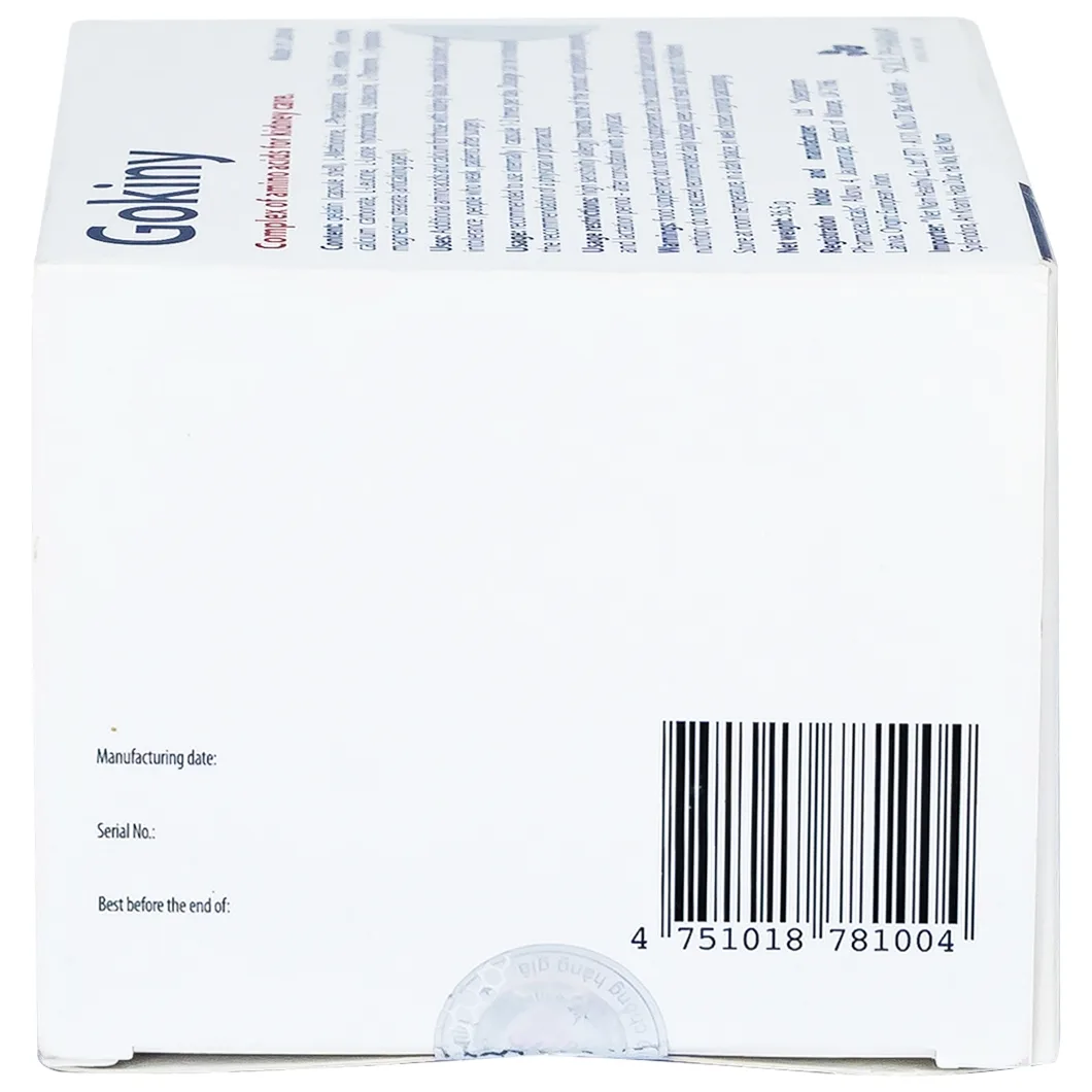 Hình ảnh Viên uống Gokiny Solé Pharm bổ sung các amino acid cho cơ thể, tăng cường sức khỏe (6 vỉ x 10 viên)