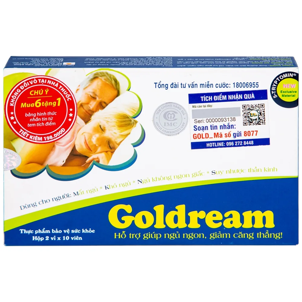 Hình ảnh Viên uống Goldream IMC hỗ trợ ngủ ngon, giảm căng thẳng (20 viên)