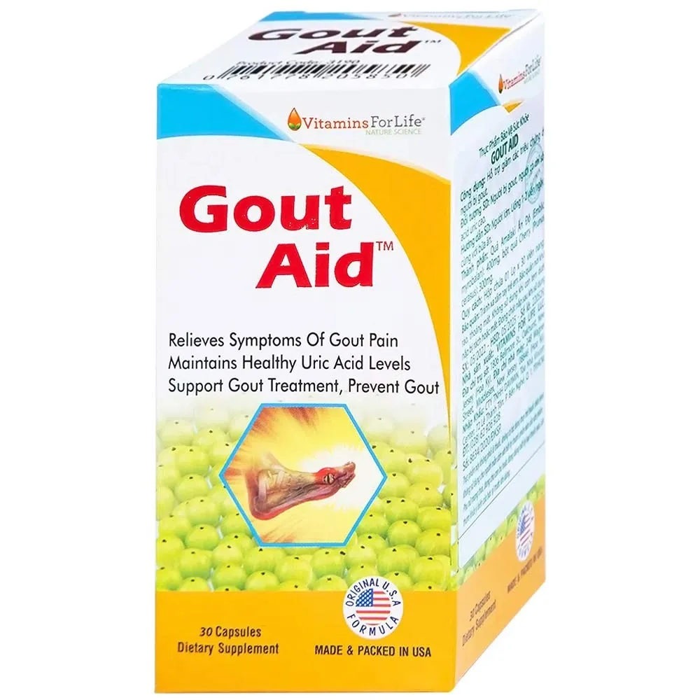 Hình ảnh Viên uống Gout Aid Vitamins For Life hỗ trợ giảm triệu chứng ở người bị gout (30 viên)