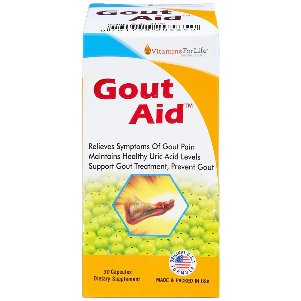 Hình ảnh Viên uống Gout Aid Vitamins For Life hỗ trợ giảm triệu chứng ở người bị gout (30 viên)