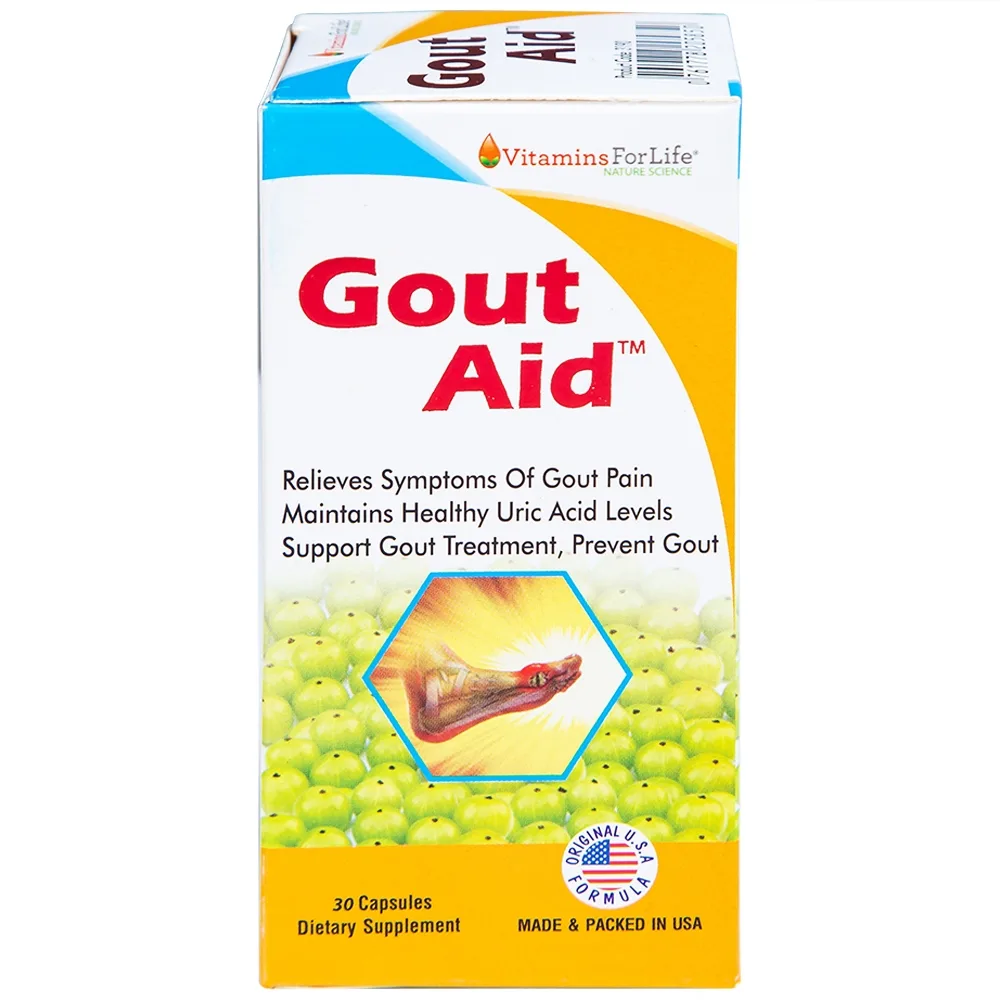 Hình ảnh Viên uống Gout Aid Vitamins For Life hỗ trợ giảm triệu chứng ở người bị gout (30 viên)