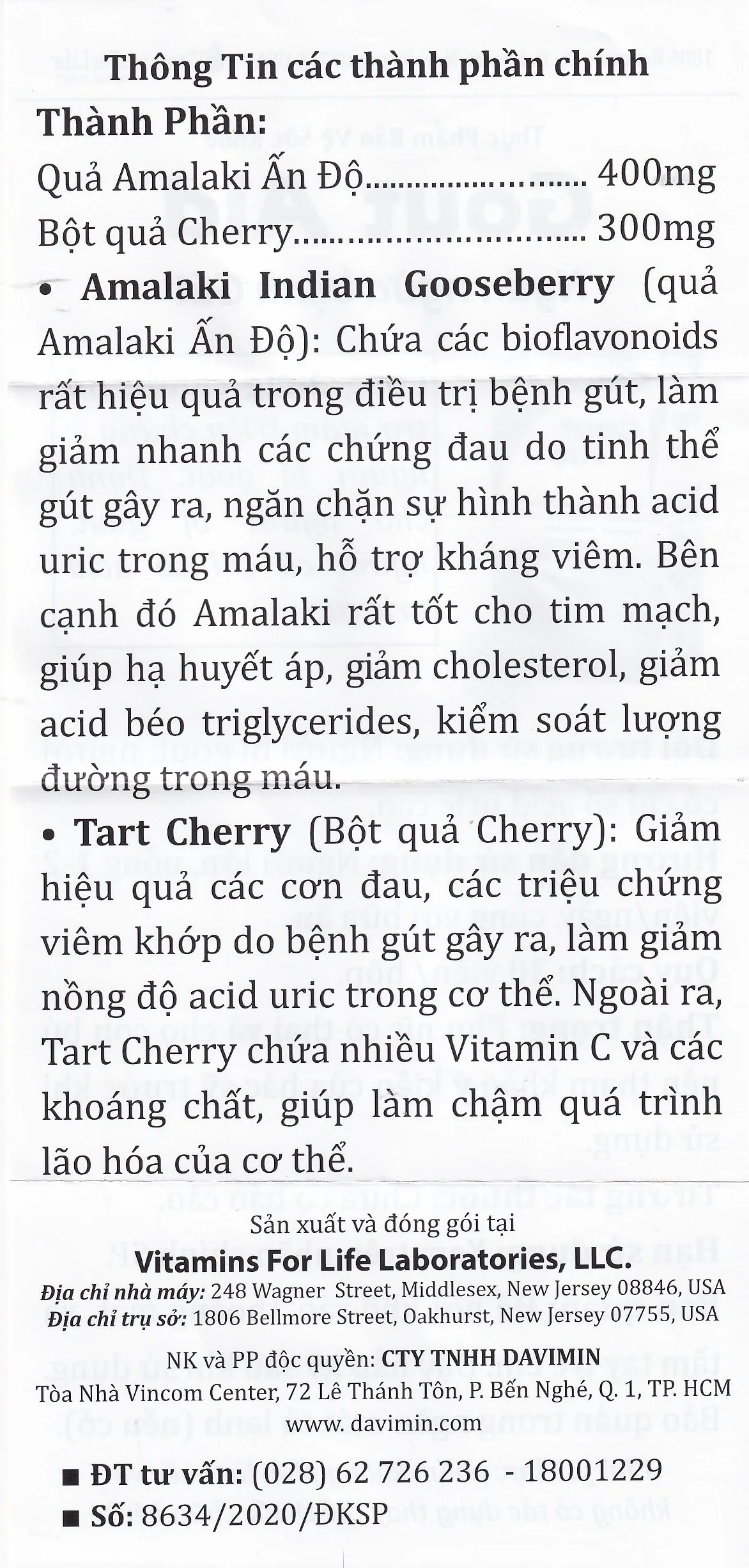 Hình ảnh Viên uống Gout Aid Vitamins For Life hỗ trợ giảm triệu chứng ở người bị gout (30 viên)