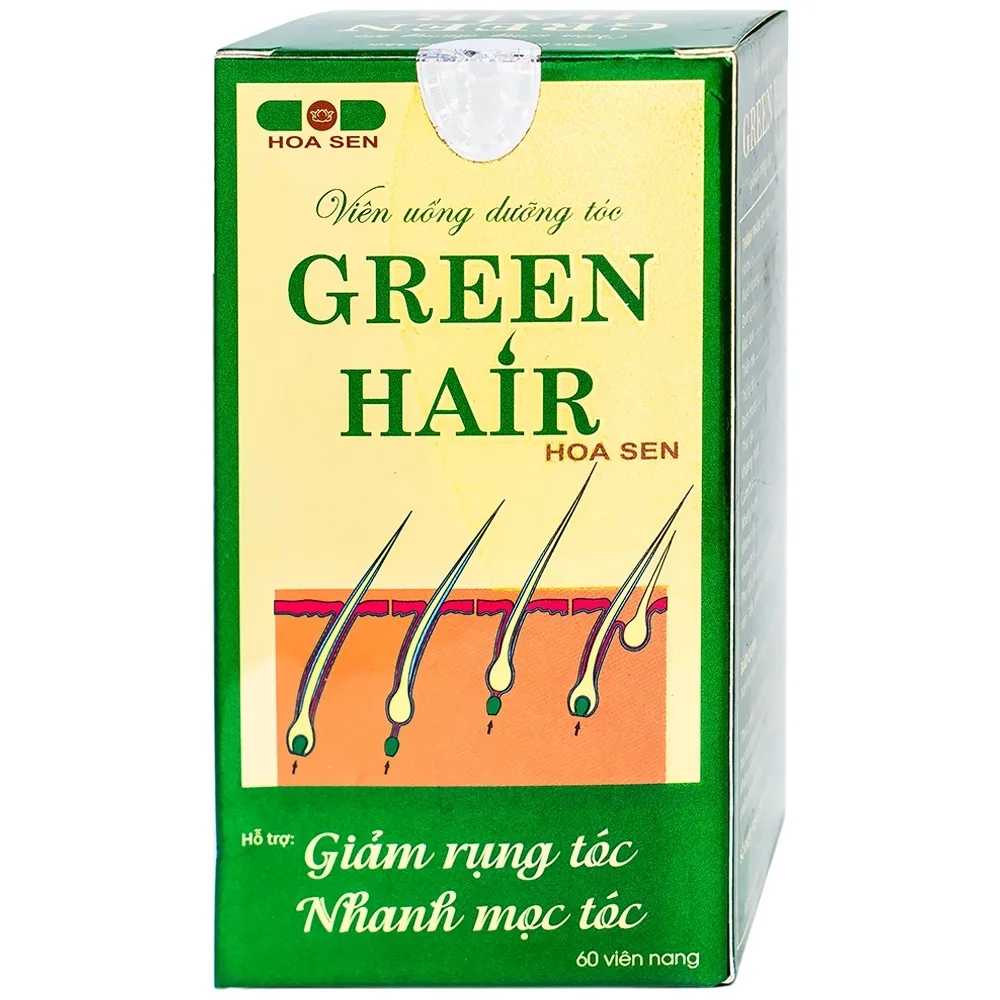 Hình ảnh Viên uống Green Hair Hoa Sen bổ huyết, bổ sung dưỡng chất nuôi dưỡng tóc (60 viên)