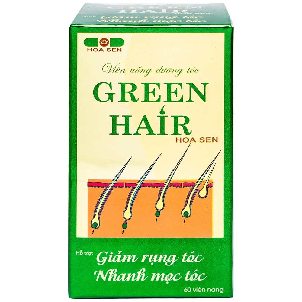 Hình ảnh Viên uống Green Hair Hoa Sen bổ huyết, bổ sung dưỡng chất nuôi dưỡng tóc (60 viên)