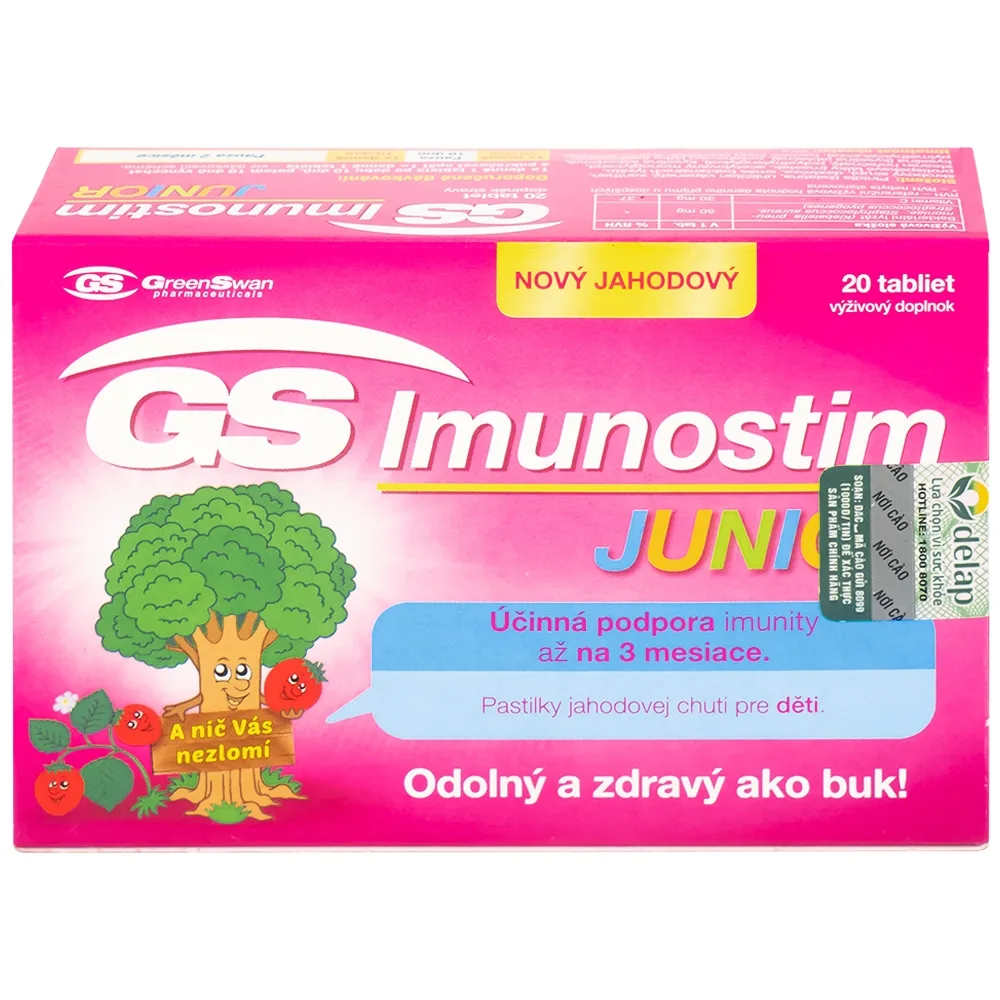 Hình ảnh Viên ngậm GS Imunostim Junior tăng cường chức năng hệ miễn dịch (2 vỉ x 10 viên)