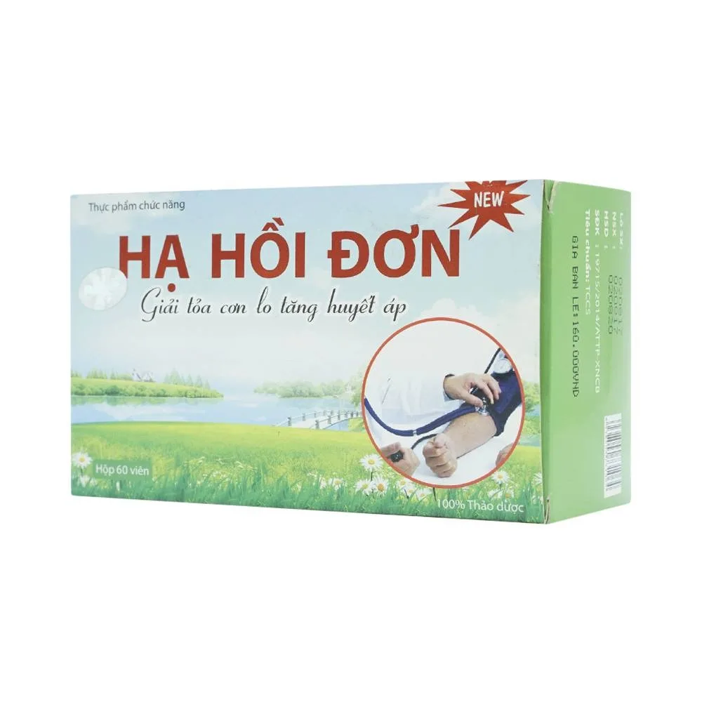 Hình ảnh Viên uống Hạ Hồi Đơn HDpharma hỗ trợ hạ huyết áp, tăng sức bền thành mạch (60 viên)