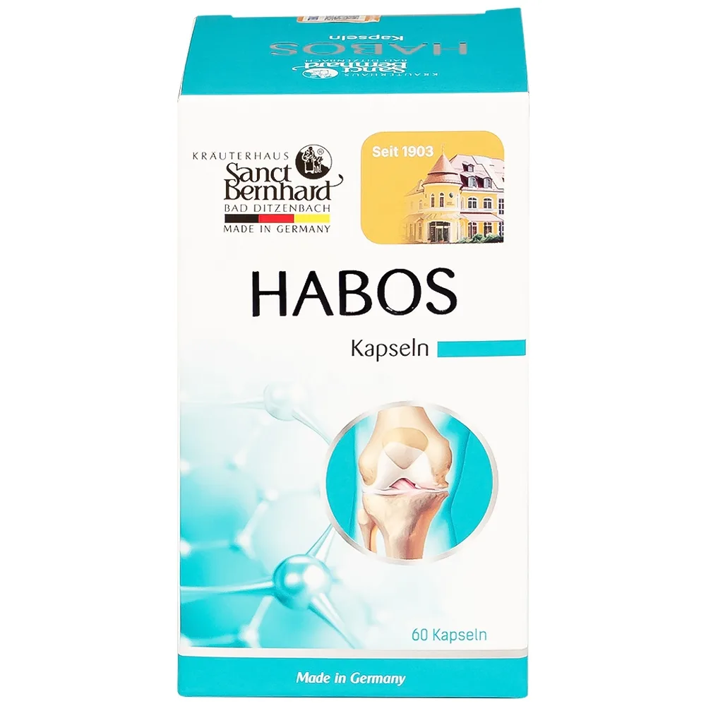 Hình ảnh Viên uống Habos Kapseln Sanct Bernhard tăng tiết dịch nhờn cho khớp, hỗ trợ tái tạo mô sụn khớp (60 viên)