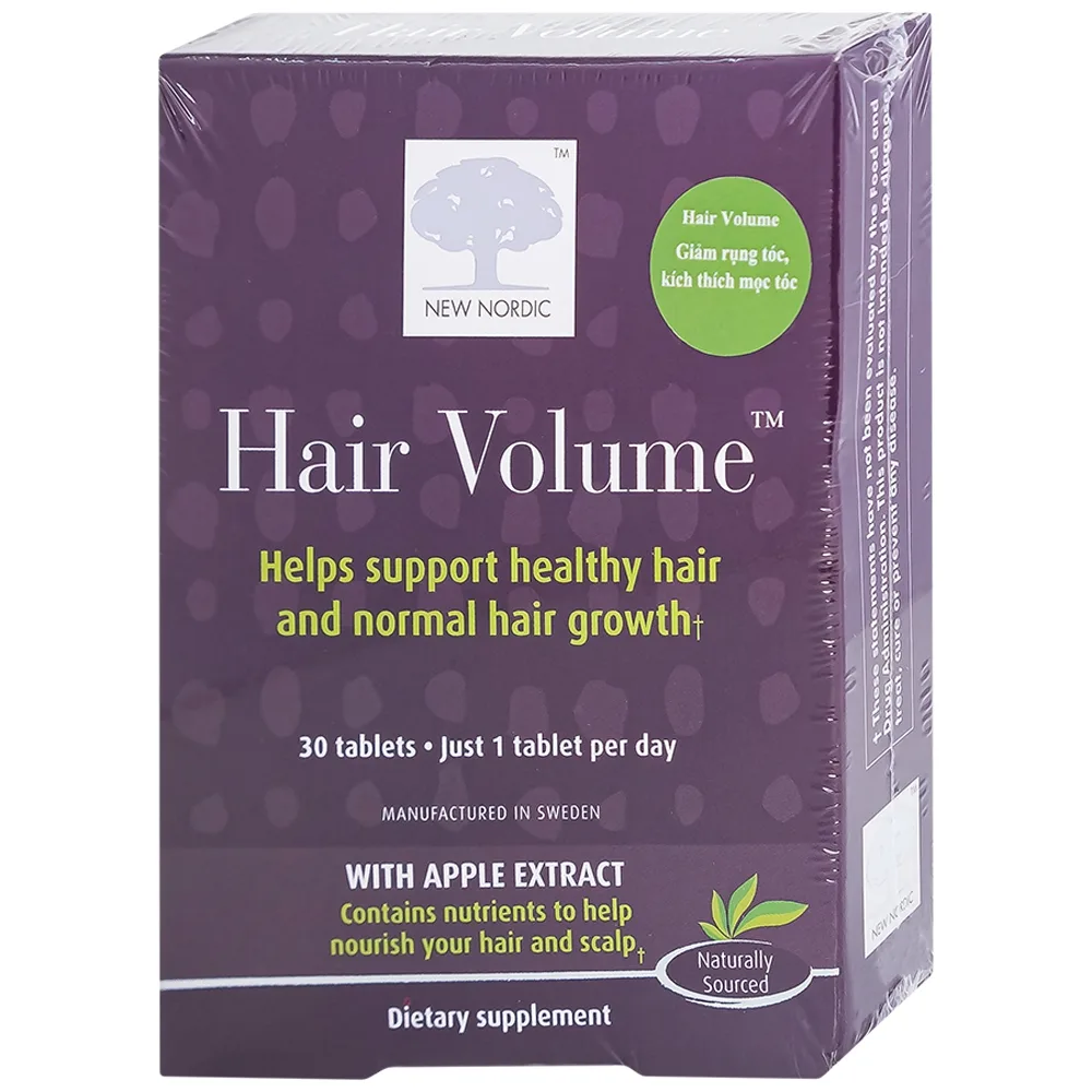 Hình ảnh Viên uống Hair Volume New Nordic giúp tóc chắc khỏe, đẹp tóc, hạn chế rụng tóc (30 viên)