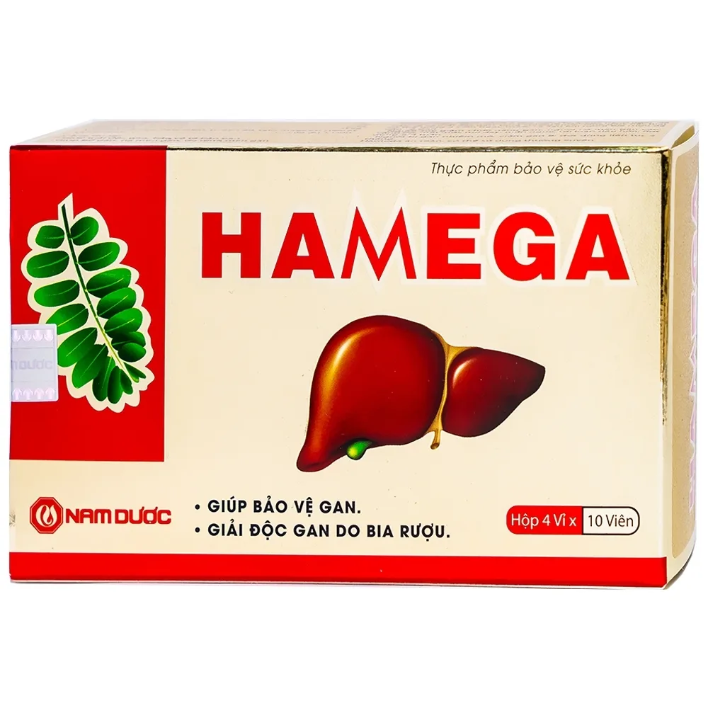 Hình ảnh Viên uống Hamega Nam Dược bảo vệ gan, giải độc gan do bia rượu (4 vỉ x 10 viên)