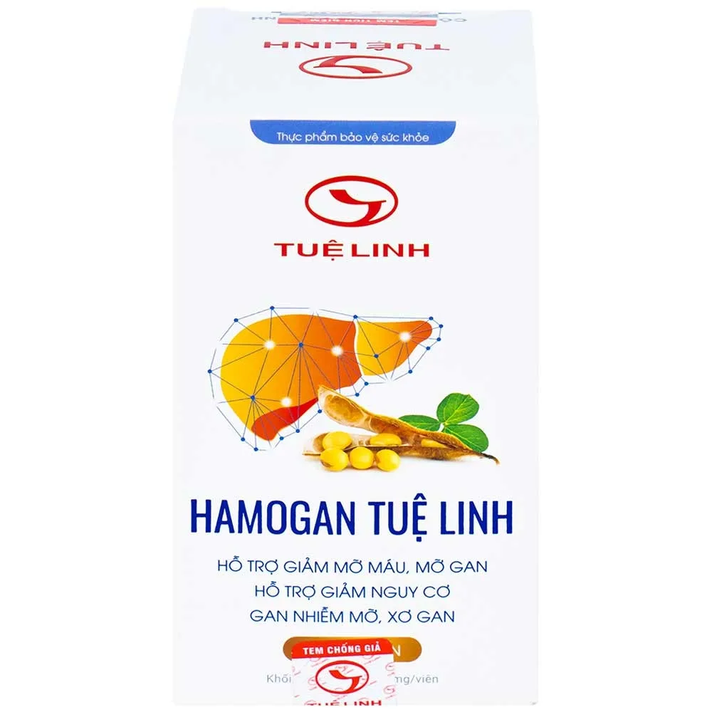 Hình ảnh Viên uống giải độc gan Hamogan Tuệ Linh hỗ trợ giảm mỡ máu, mỡ gan (30 viên)