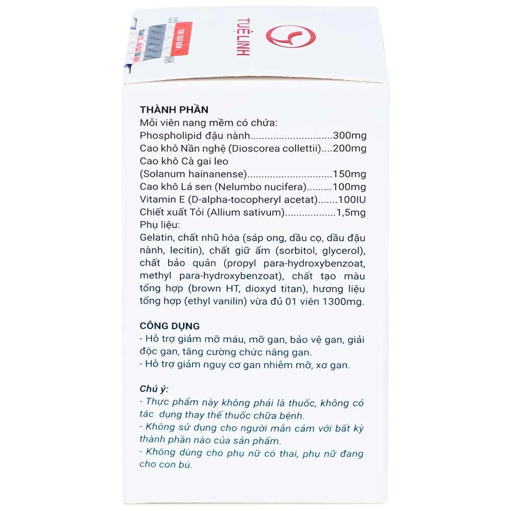 Hình ảnh Viên uống giải độc gan Hamogan Tuệ Linh hỗ trợ giảm mỡ máu, mỡ gan (30 viên)
