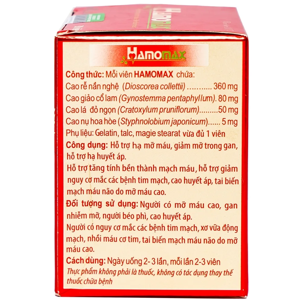 Hình ảnh Viên uống Hamomax DK Pharma hỗ trợ hạ mỡ máu, bền thành mạch (30 viên)
