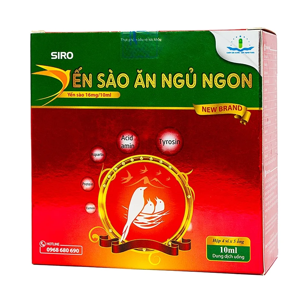 Hình ảnh Siro Yến Sào Ăn Ngủ Ngon Hải Linh bồi bổ cơ thể, dưỡng tâm, an thần (4 vỉ x 5 ống x 10ml)