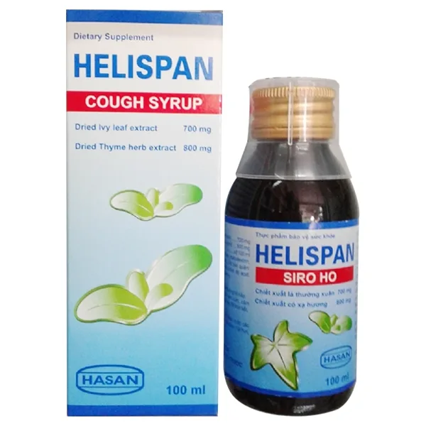 Hình ảnh Siro ho Helispan Hasan hỗ trợ bổ phế, thông hơi thở, làm ấm đường hô hấp (100ml)