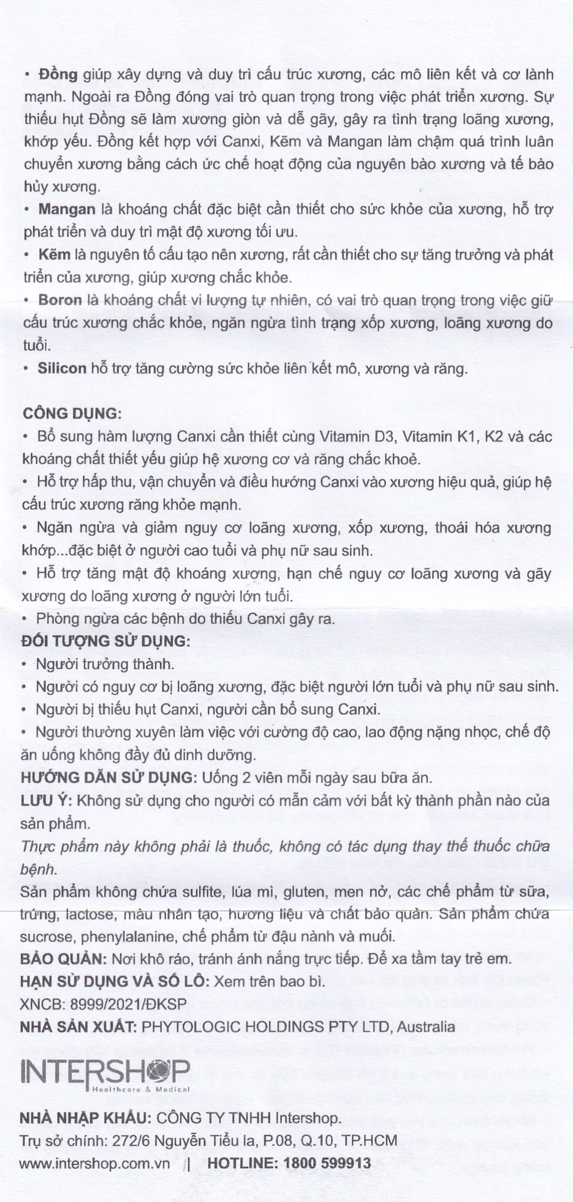 Hình ảnh Viên uống OsteoBlast Henry Blooms bổ sung Canxi, Vitamin D3 và khoáng chất thiết yếu (60 viên)