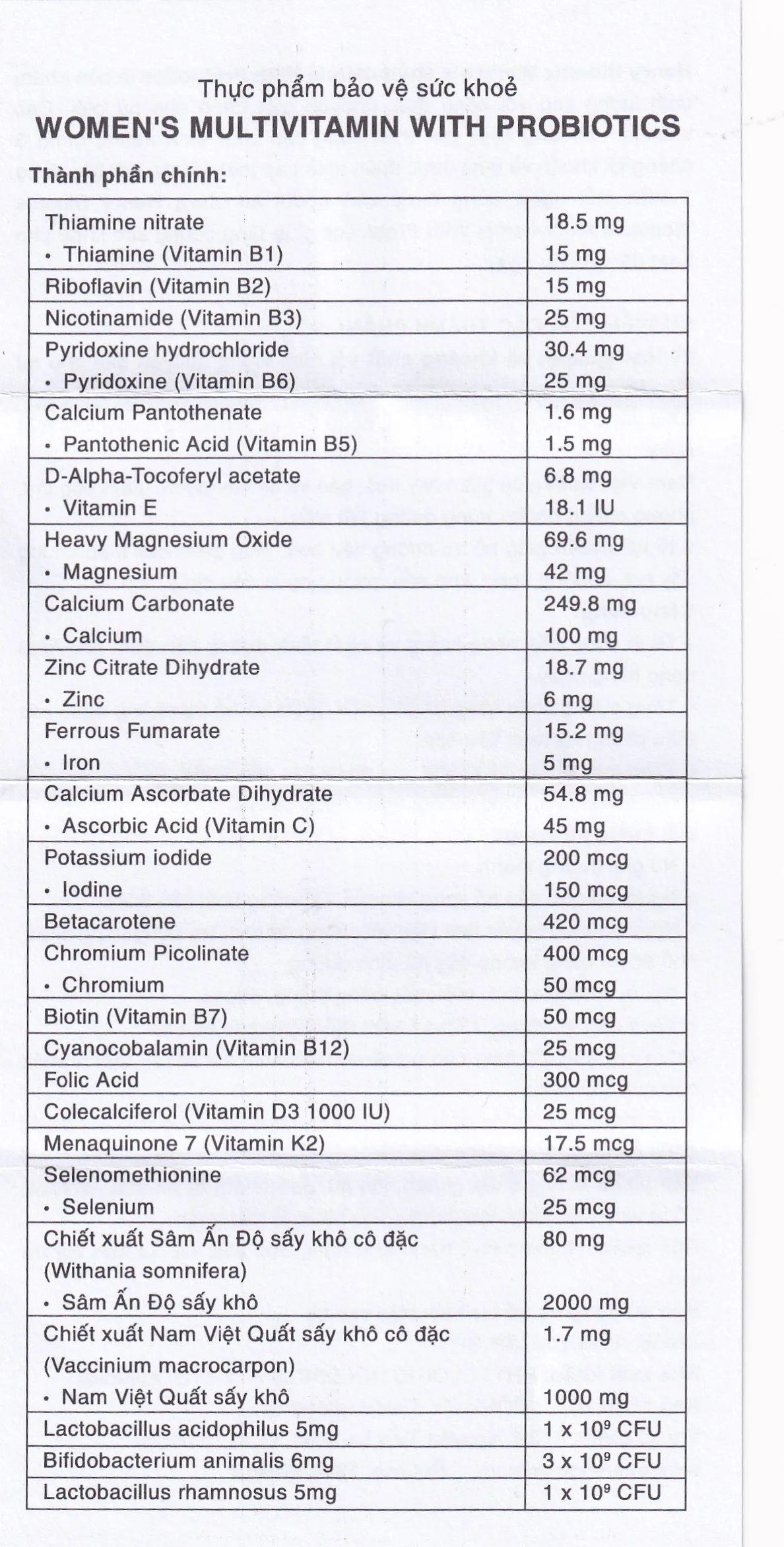 Hình ảnh Viên uống Women's Multivitamin With Probiotics Henry Blooms cung cấp năng lượng và chất dinh dưỡng cần thiết (30 viên)