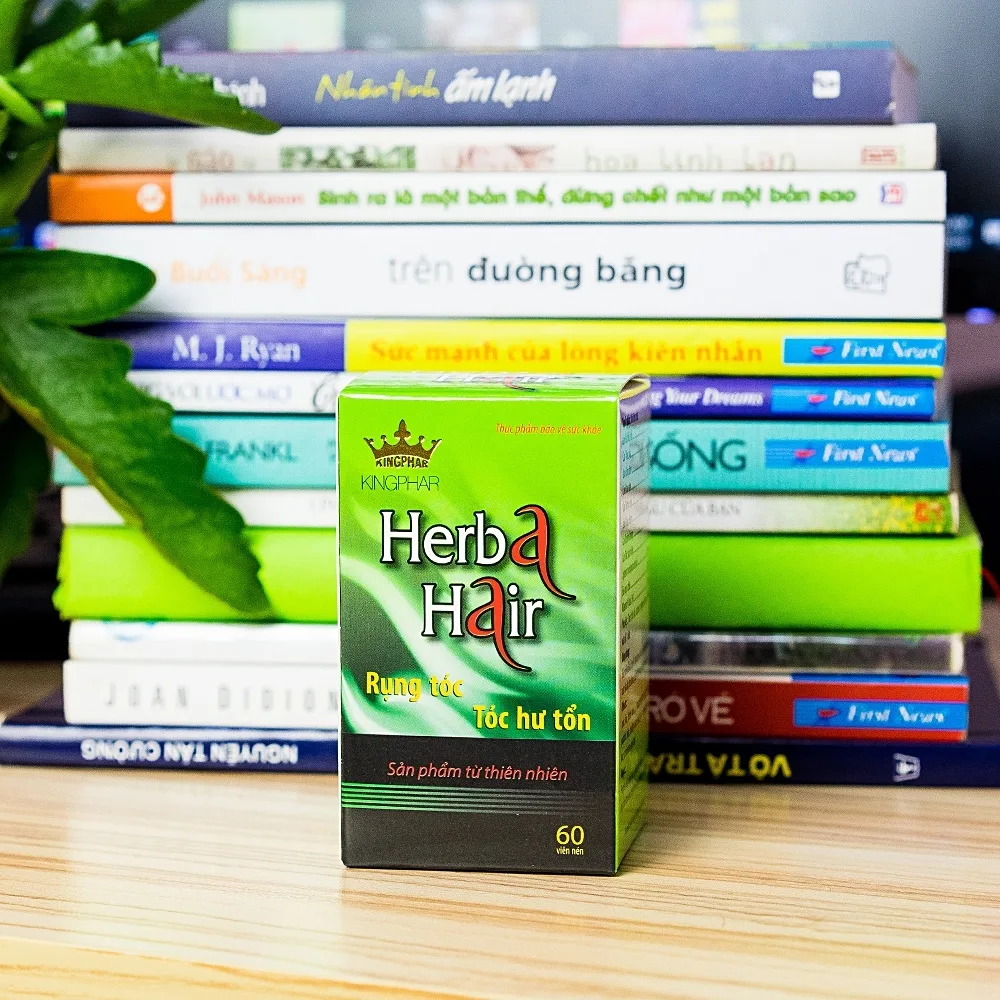 Hình ảnh Viên uống Herba Hair Kingphar hỗ trợ bồi bổ khí huyết, làm đen râu tóc (60 viên)