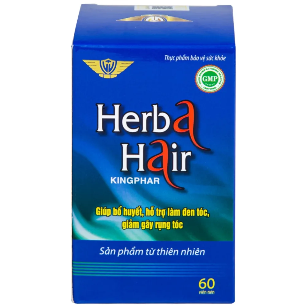 Hình ảnh Viên uống Herba Hair Kingphar bổ huyết, hỗ trợ làm đen tóc (60 viên)