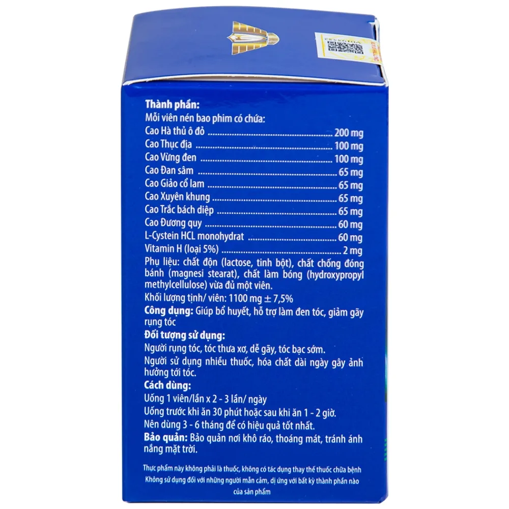 Hình ảnh Viên uống Herba Hair Kingphar bổ huyết, hỗ trợ làm đen tóc (60 viên)