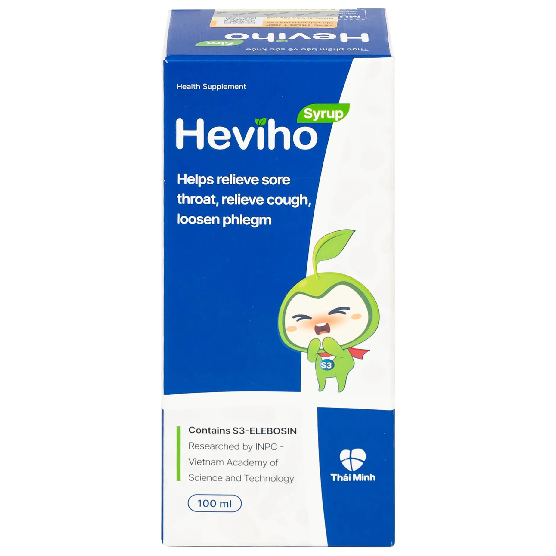 Hình ảnh Siro Heviho Thái Minh giảm đau rát họng, giảm ho, long đờm (100ml)