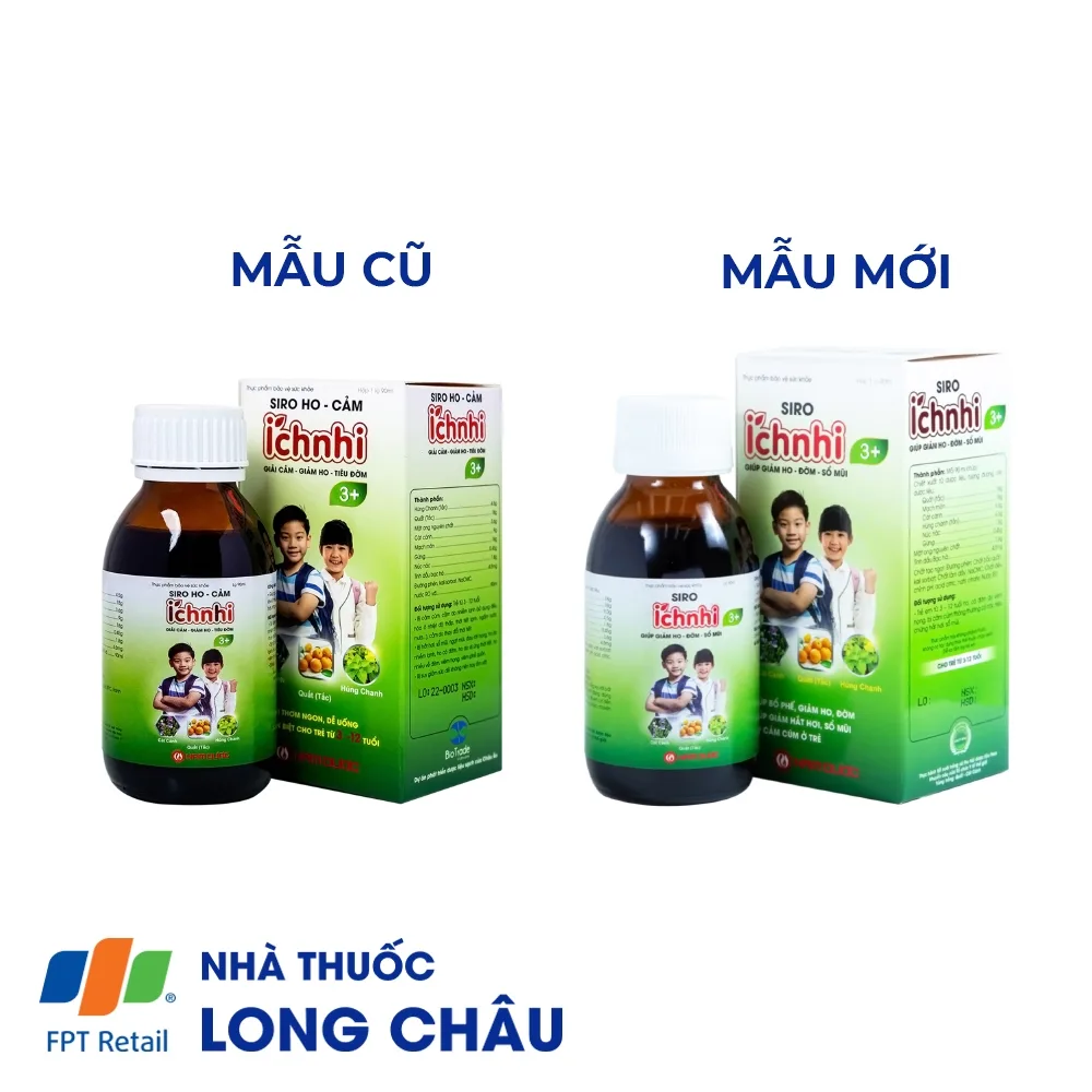 Hình ảnh Siro Ích nhi 3+ Nam Dược giúp giảm ho, đờm, sổ mũi (90ml)