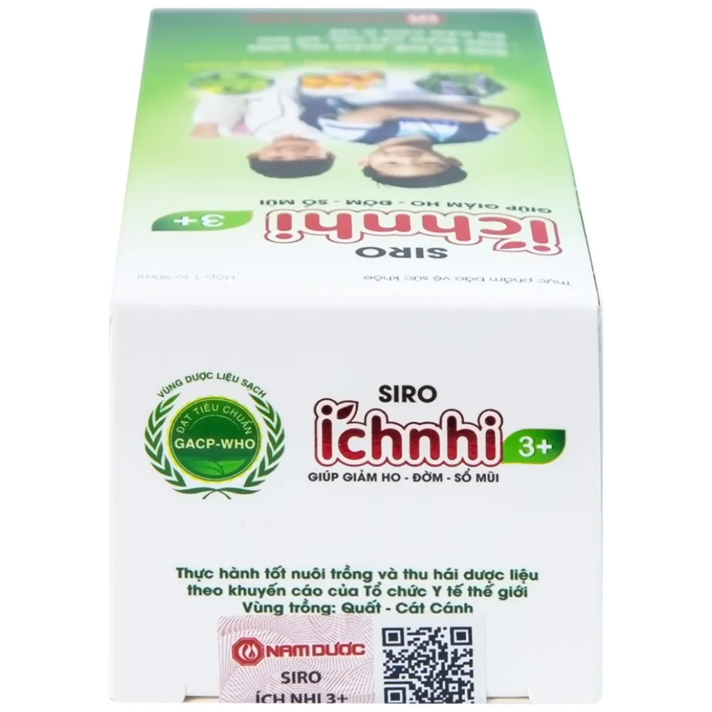 Hình ảnh Siro Ích nhi 3+ Nam Dược giúp giảm ho, đờm, sổ mũi (90ml)
