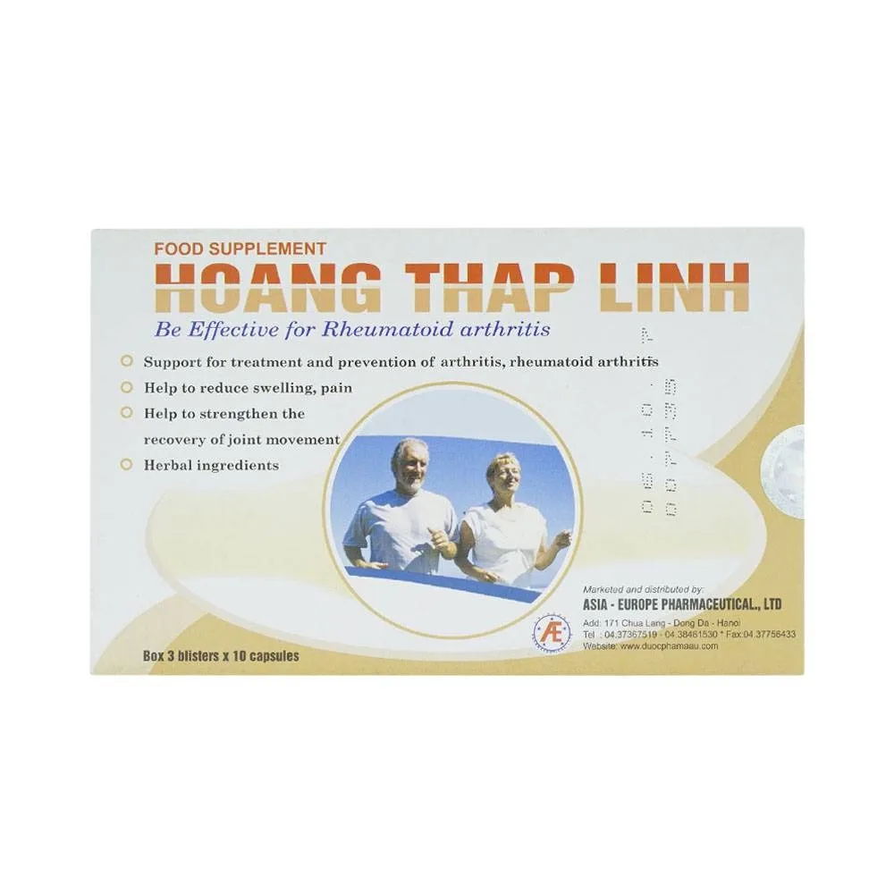 Hình ảnh Viên uống Hoàng Thấp Linh hỗ trợ điều trị và phòng ngừa viêm khớp, viêm đa khớp dạng thấp (3 vỉ x 10 viên)