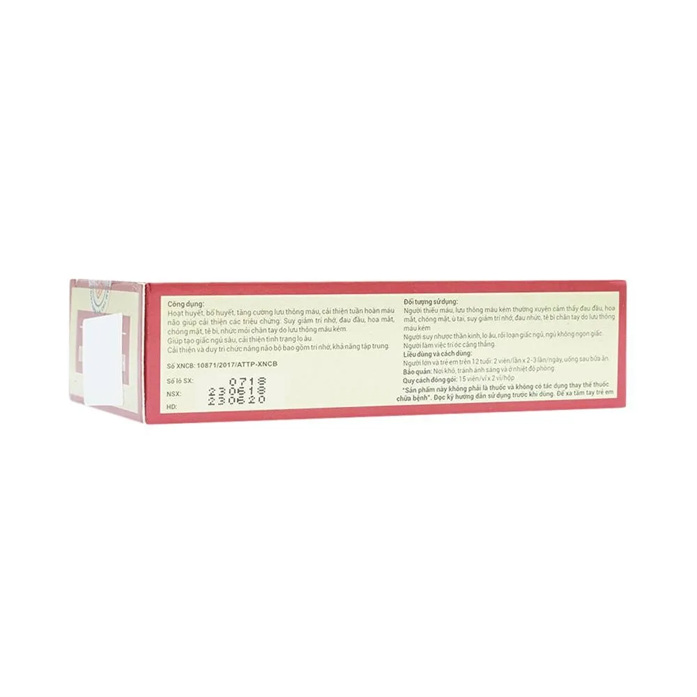 Hình ảnh Viên uống Hoạt Huyết Bổ Máu Đại Bắc tăng cường lưu thông máu (2 vỉ x 15 viên)