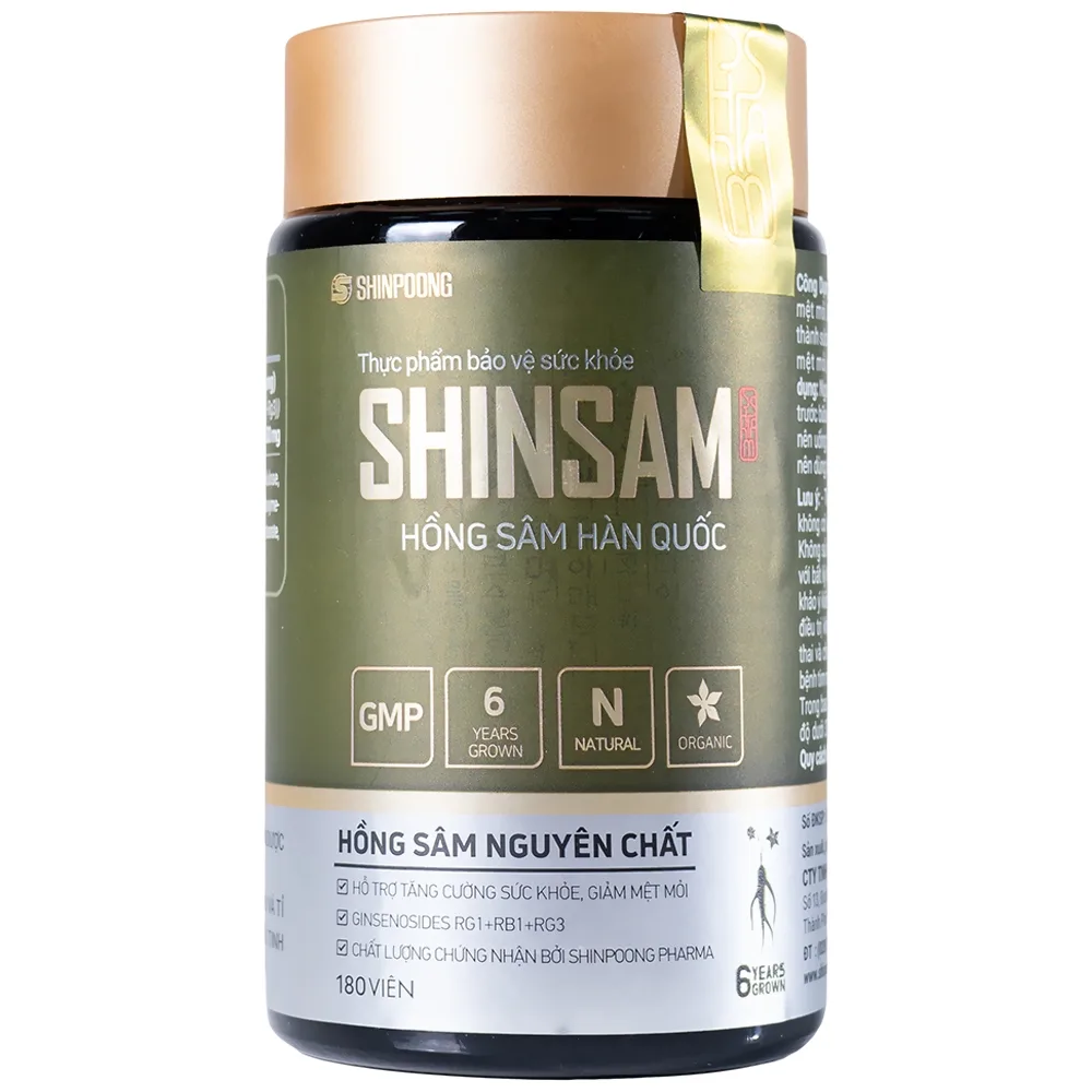 Hình ảnh Viên uống Hồng Sâm Hàn Quốc Shinsam Shinpoong Deawoo hỗ trợ tăng cường sức khỏe (180 viên)