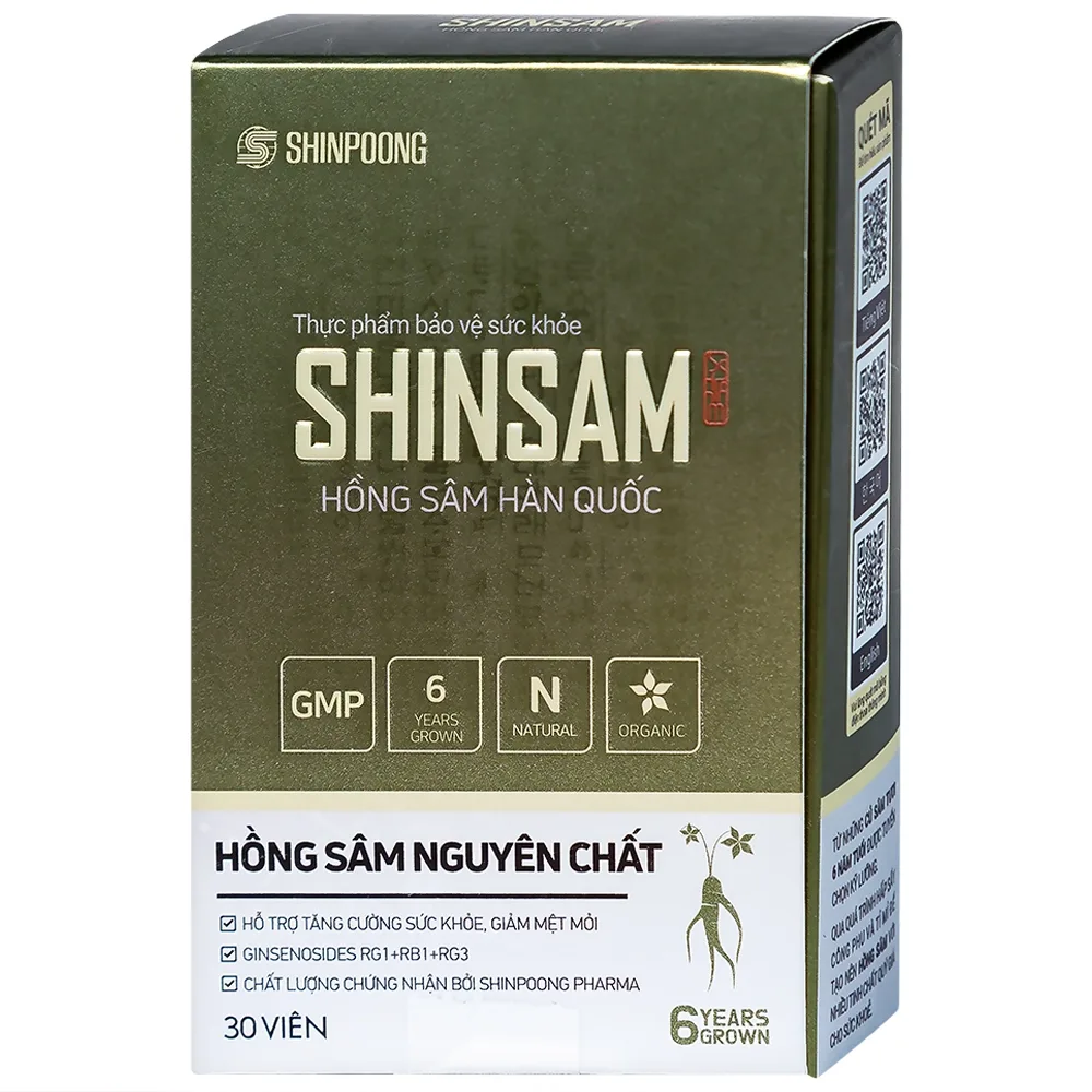 Hình ảnh Viên uống Hồng Sâm Hàn Quốc Shinsam Shinpoong Deawoo hỗ trợ tăng cường sức khỏe (30 viên)