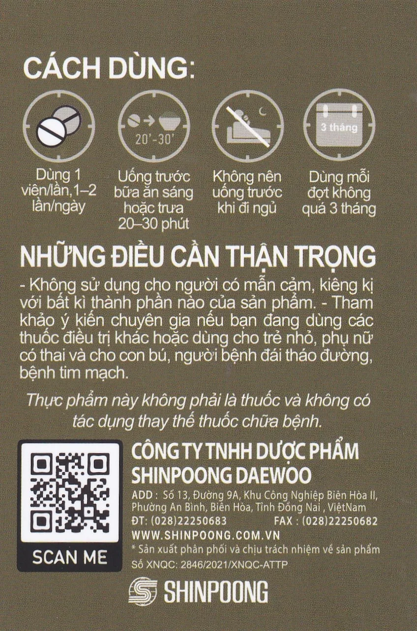 Hình ảnh Viên uống Hồng Sâm Hàn Quốc Shinsam Shinpoong Deawoo hỗ trợ tăng cường sức khỏe (30 viên)