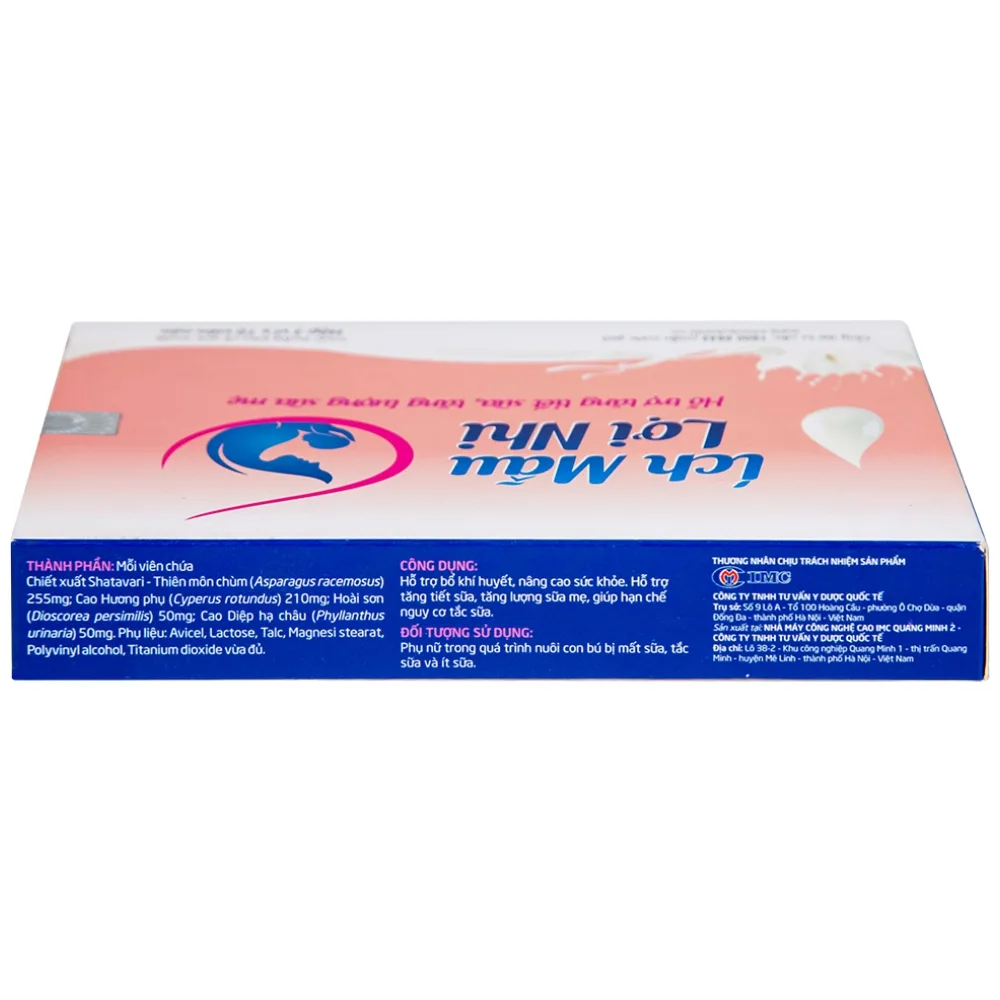 Hình ảnh Viên uống Ích Mẫu Lợi Nhi IMC hỗ trợ tăng tiết sữa, tăng lượng sữa mẹ (2 vỉ x 10 viên)