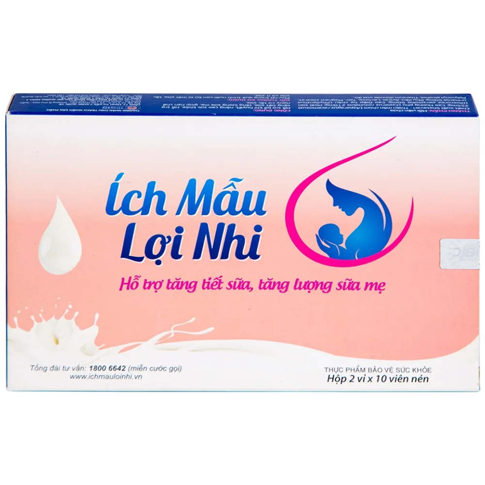 Hình ảnh Viên uống Ích Mẫu Lợi Nhi IMC hỗ trợ tăng tiết sữa, tăng lượng sữa mẹ (2 vỉ x 10 viên)