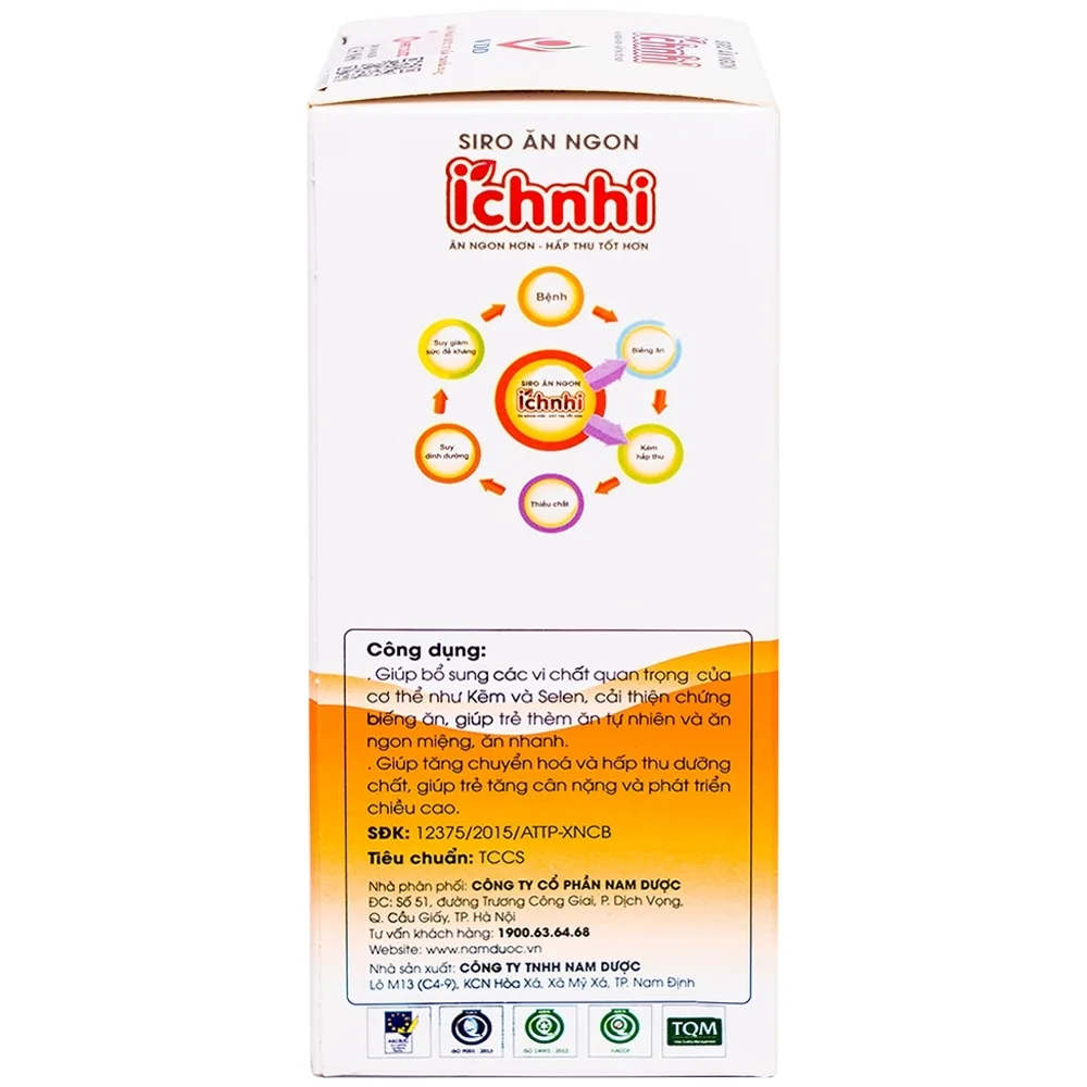 Hình ảnh Siro ăn ngon Íchnhi Nam Dược bổ sung vi chất dinh dưỡng, cải thiện chứng biếng ăn cho trẻ (100ml)